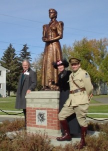 Rooney and Punyi performed as Major General and Jennie Greisbach for the unveiling of Canada Lands Greisbach statue with Edmonton Mayor Bill Smith.